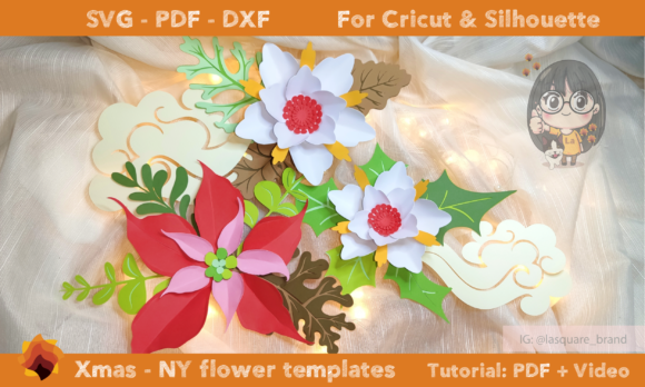 3D SVG Christmas Poinsettia Peony Templates: A Designer’s Review for Real Client Projects