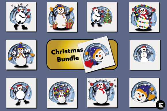 3D SVG Snowmen: A Festive Christmas Design Asset for Real Client Projects