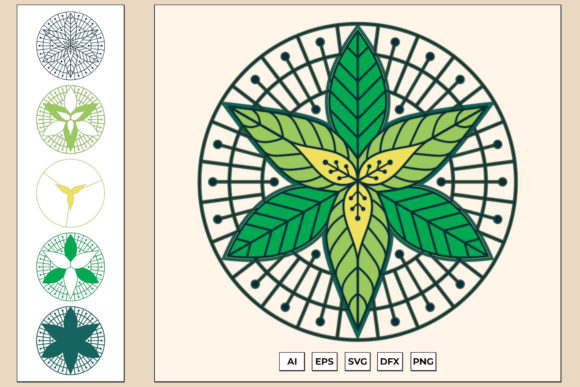 3D Wall Art: Mandala Layered Leaves SVG for Paper Flowers & Editorial Design