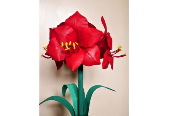 Amaryllis Paper Flower Templates: 3D SVG Design for Elegant Blog & Editorial Visuals
