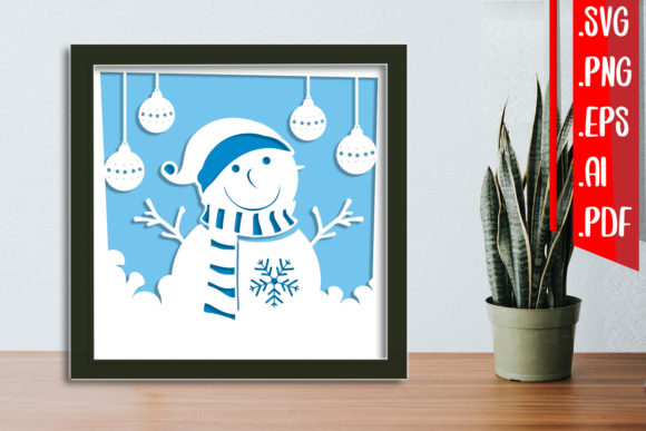 Christmas 3D SVG Papercut Design for Blog Graphics