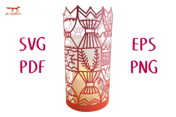 Christmas Crackers Papercut Lantern 3D SVG for Festive Digital Products