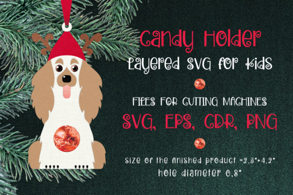 Cocker Spaniel Christmas Ornament 3D SVG for Festive Content Design