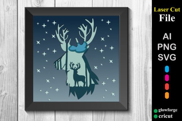 Deer Shadow Box 3D SVG for Real Crafting Magic