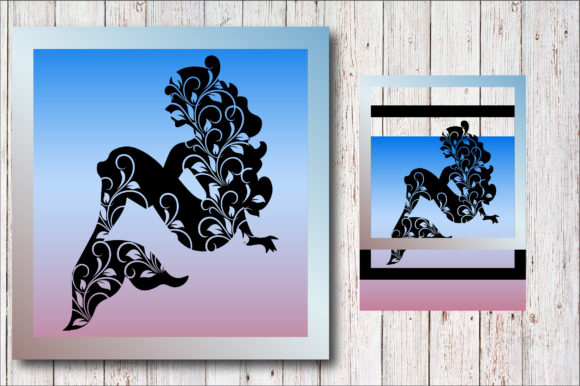 Floral Mermaid Wall Art Brings a Touch of Whimsy to 3D SVG Shadow Boxes