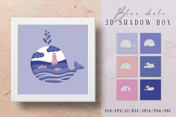 h1Whale 3D Shadow Box – A Layered Papercut Design for Creative Embroidery Projects/h1