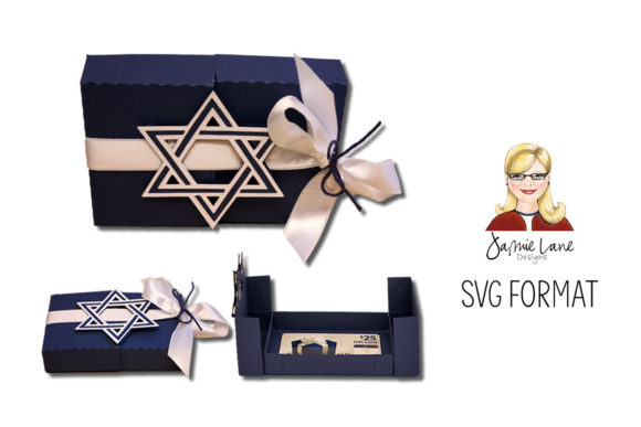 Hanukkah Gift Card Box 3D SVG for Crafters & Small Business Owners