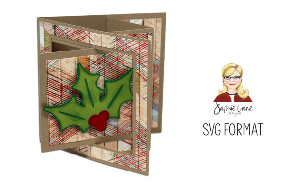 Holly Window Lever Card: A 3D SVG Christmas Design for Brand Storytelling