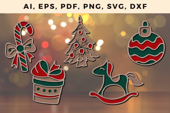 Layered Christmas Ornaments Craft Bundle – Festive 3D SVG Magic for Holiday Branding