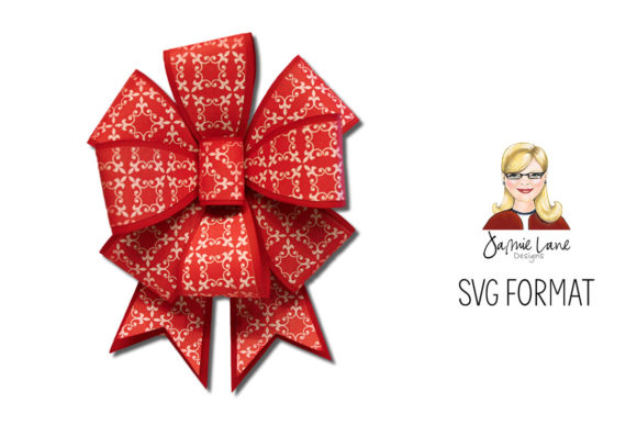 Layered Quad Bow: A 3D SVG Design for Festive Branding and Packaging