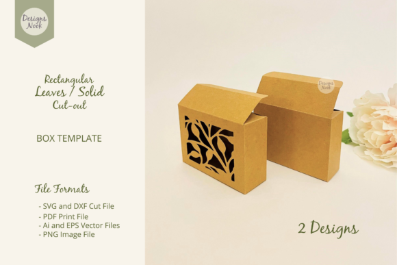 Rectangular Box Template - SVG DXF Cuts for 3D SVG Crafting & Shape Design