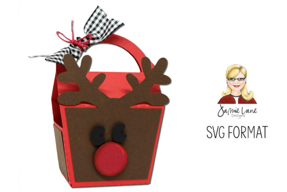Reindeer Favor Box: A Festive 3D SVG for Christmas Craft Projects