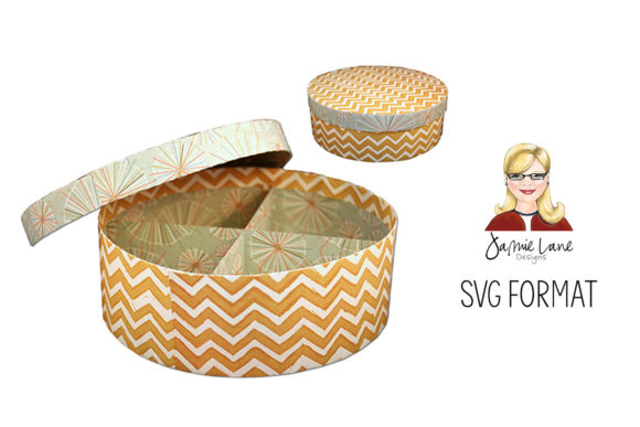 Round Box with Dividers and Lid – A 3D SVG for Real Crafting and Business Use