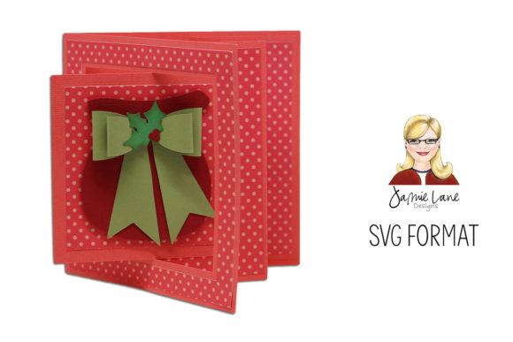 Santa Bag Window Lever Card: A Festive 3D SVG for Christmas Craft & Branding Projects