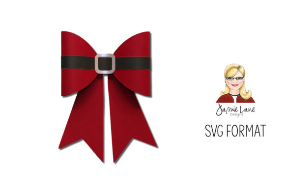 Santa Suit Bow 3D SVG for Christmas Digital Products