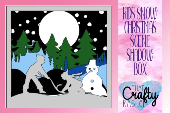 Winter Scene Children Shadow Box SVG: A 3D SVG Design for Festive Branding