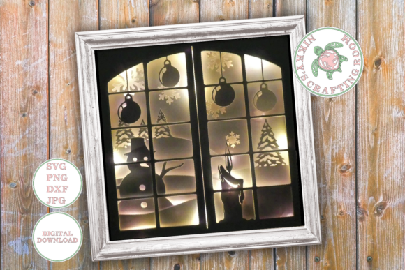 Winter Window 3D Shadow Box: A Festive 3D SVG for Cozy Craft Creations